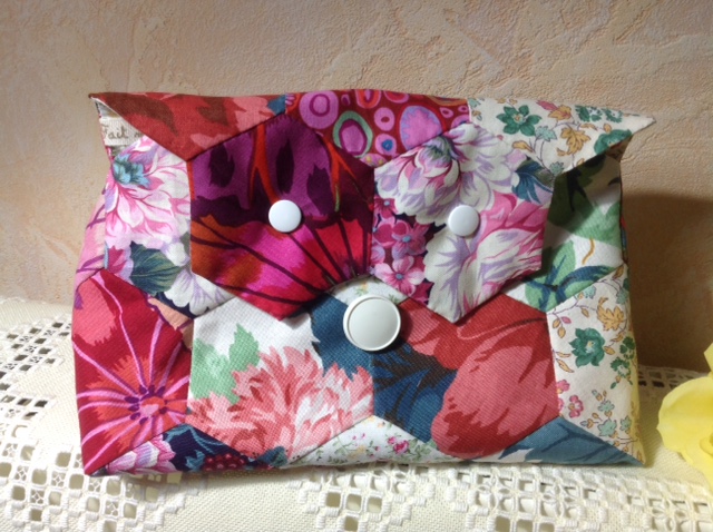 Trousse patchwork hexagones