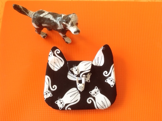 Pochette chat n b