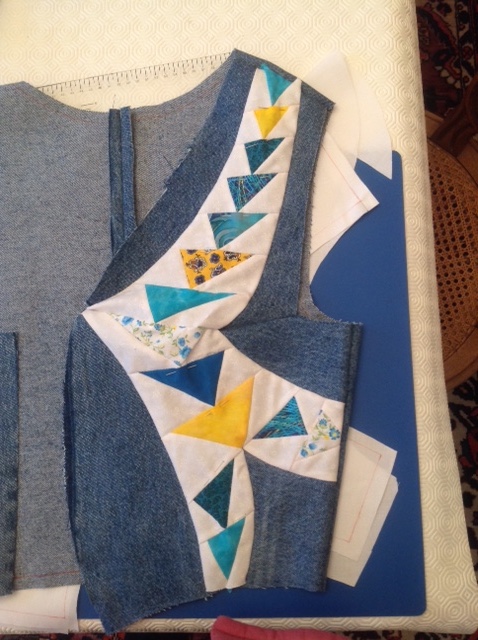 Gilet patchwork sans manche