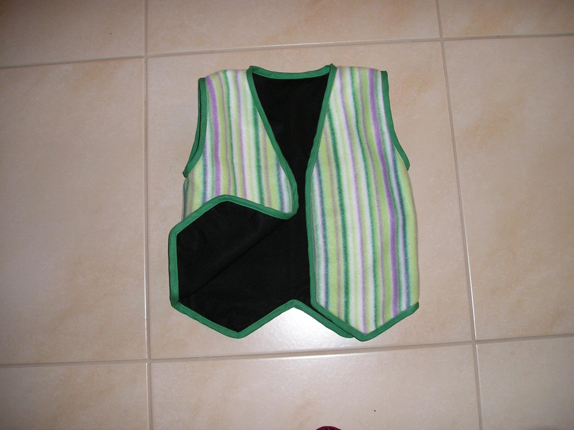 Gilet enfant réversible vert noir